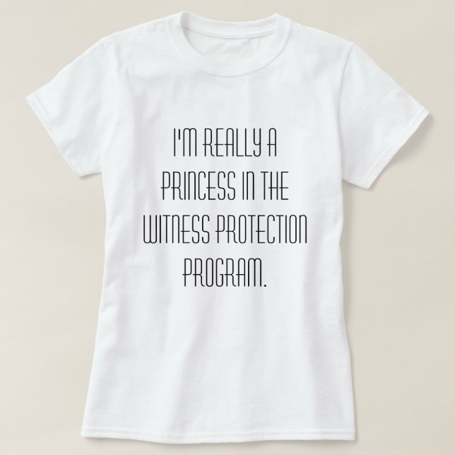 Princesa no t-shirt do programa da proteção da (Frente do Design)