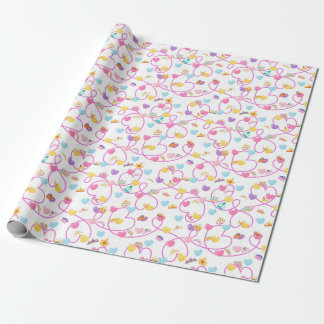 princesa papel de embrulho cor-de-rosa