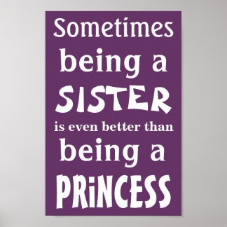 Princesa poster para irmãs