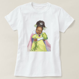 Princesa preta & o t-shirt das mulheres do sapo