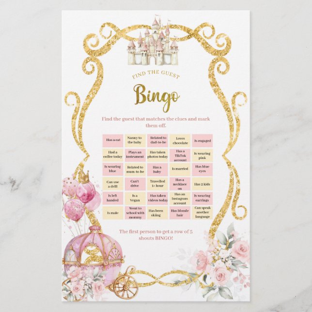 Princesa Real Encontra Jogos Bingos Convidados (Frente)