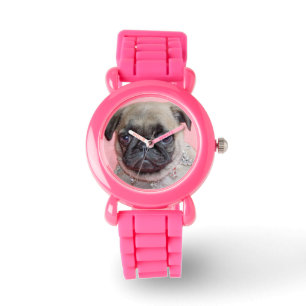 Princesa relógio de pulso do Pug
