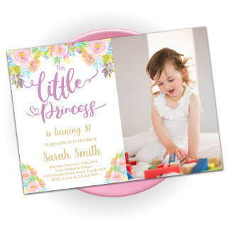 Princesa Roxa - Convites de Aniversário