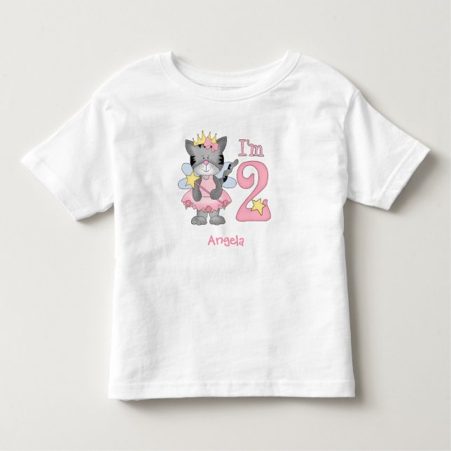 Princesa segundo aniversário Toddler T-shirt (Frente)
