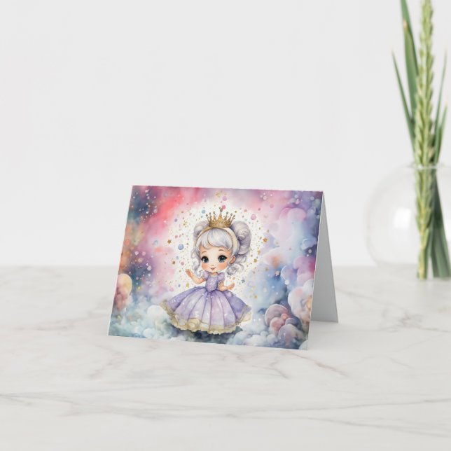 Princesa Sonha Cartão de Aniversário (Frente)