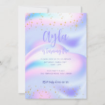 Princesa Sparkles 5 Birthday Convite