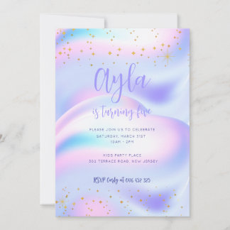 Princesa Sparkles 5 Birthday Convite