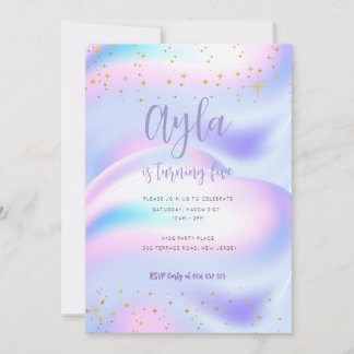 Princesa Sparkles 5 Birthday Convite