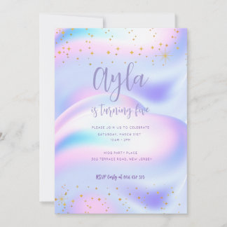 Princesa Sparkles 5 Birthday Convite