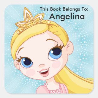 Princesa Sticker, Este Livro Pertence, Etiqueta De