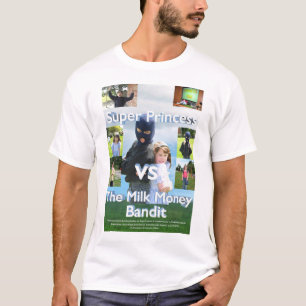 Princesa super contra o t-shirt do bandido do