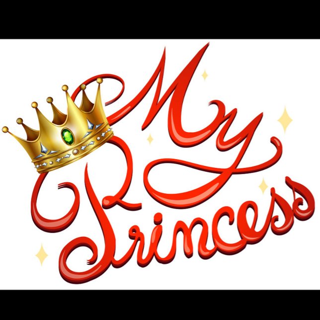 Princesa T-Shirt (Illustration of the words "My Princess" in red cursive with a golden crown on top of the "P".)