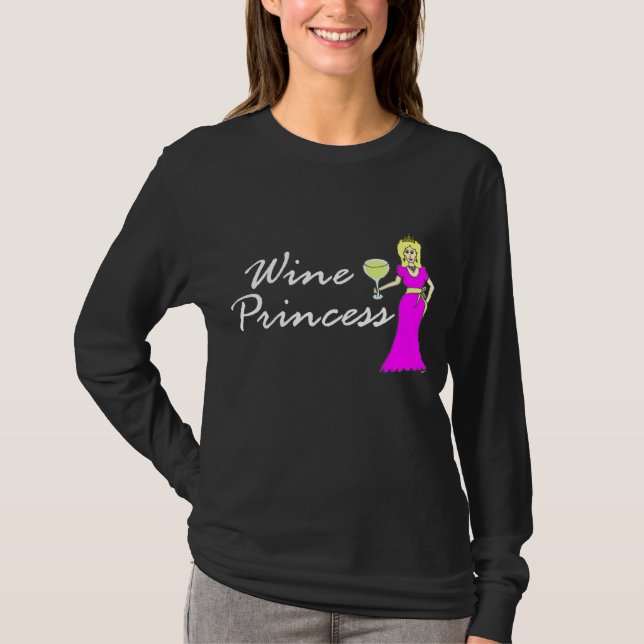 Princesa t-shirt real escuro do vinho (Frente)