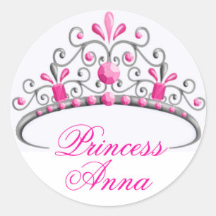 Princesa Tiara Aniversário Etiqueta