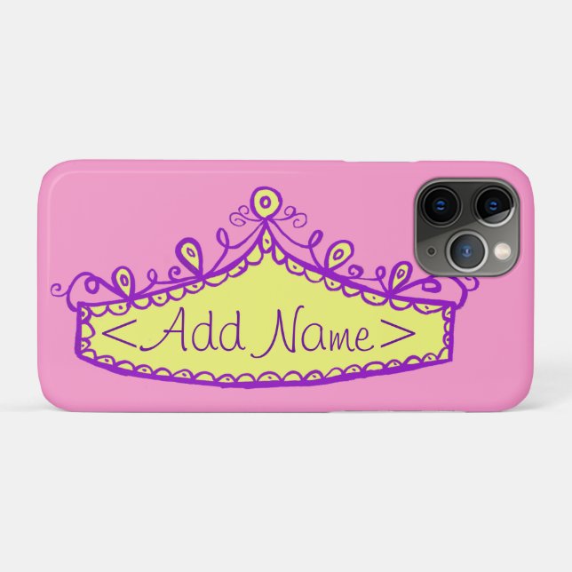 Princesa Tiara Crown capas de iphone de Nome Perso (Verso (horizontal))