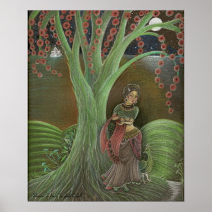 "Princesa uv matte do bronze do poster da arte de