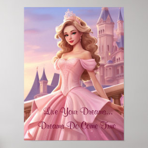 Princesa viva seu Poster de sonhos