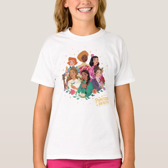 Princesas do Céu™ As Flores Girls T-Shirt (Frente)