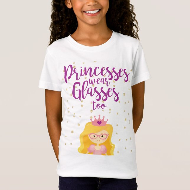 Princesas Vestir-se Vidro Demasiado T-shirt (Frente)
