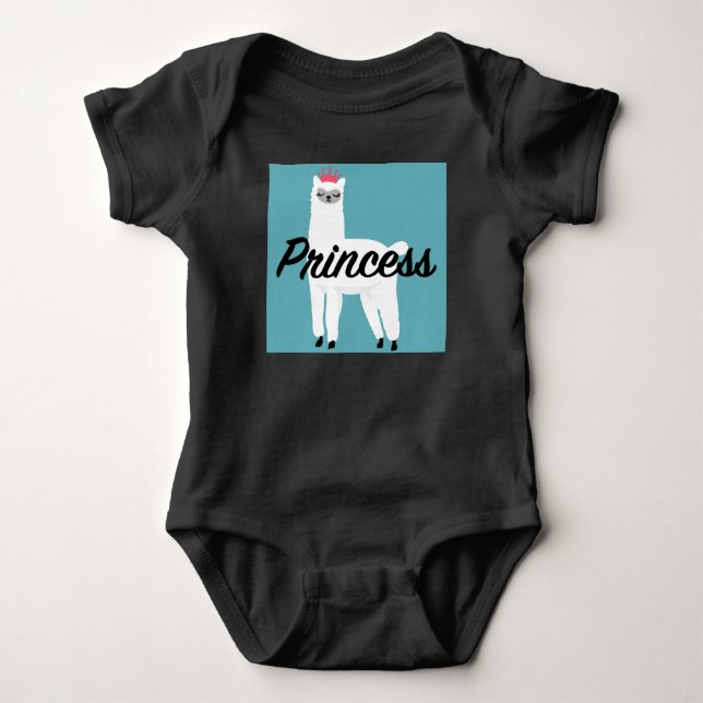 Princess Lama Design - Body de Jersey para Bebê (Frente)