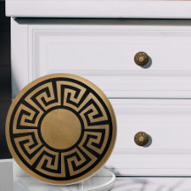 Principal Ornamento Grego - Preto e Dourado