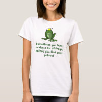 Príncipe camiseta do sapo para uma única menina
