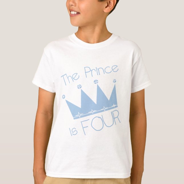 Príncipe Coroa 4º Aniversário Camisetas e presente (Frente)