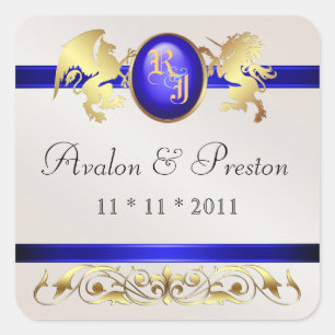 Príncipe e Princesa Azul Salve O Adesivo De Datas