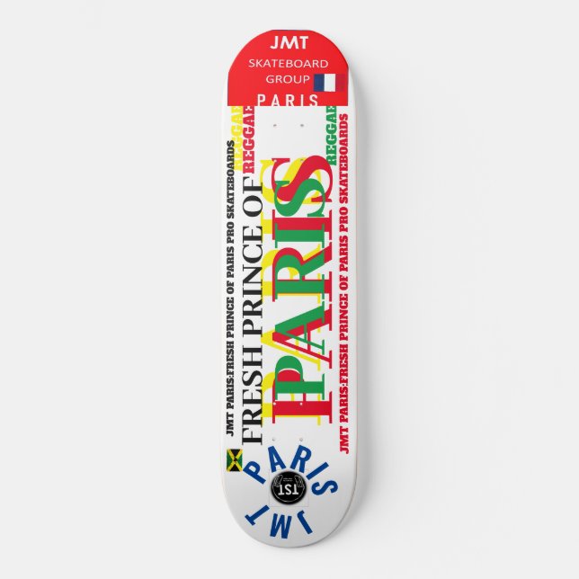 PRÍNCIPE FRANCÊS DE PARIS 8, 1/4", skateboard Deck (Frente)