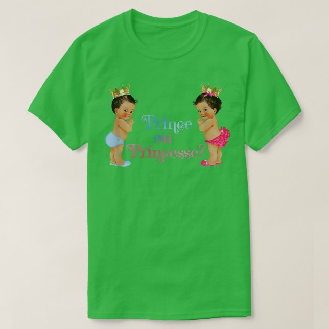 Príncipe ou Princesa Menino Gênero Revela T-Shirt (Frente do Design)