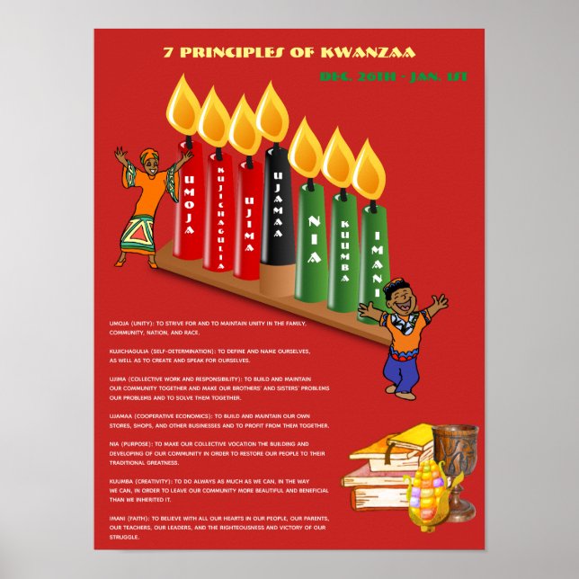 Princípios educativos do KWANZAA Poster 7, Símbolo (Frente)