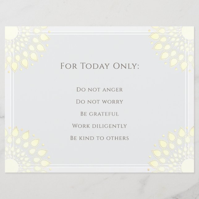 Princípios Reiki, Conceitos (Frente)