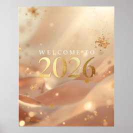 Printable “Welcome to 2026” Poster – Golden Dawn N