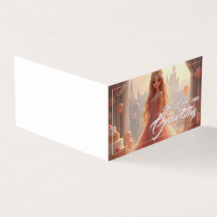 Prinzessin Geburtstagskarte em Rosa