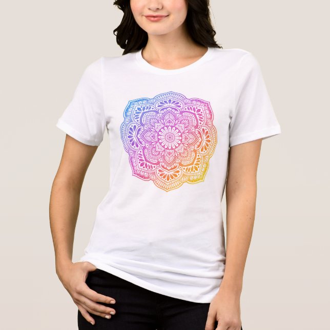 Prism Flower Mandala T-Shirt (Frente)
