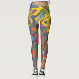 Prismo arco-íris água cai leggings
