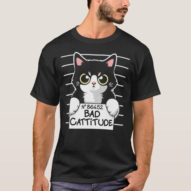 Prisonho De Gato De Captura Mau Camisa Essencial (Frente)