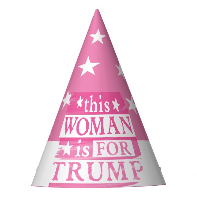 pro Trump - Mulher rosa para o chapéu da festa de  (Frente)