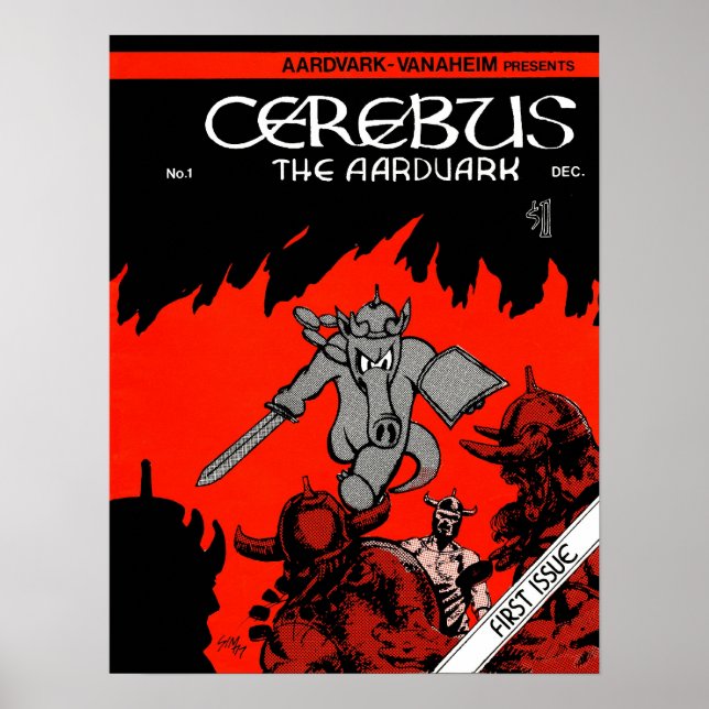 Problema Cerebus nº 1 impressão do cobrir (Frente)