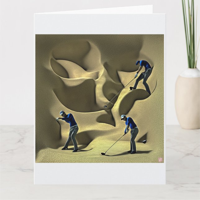 Problema de Bunker - Cartão de Golfe Grande (Frente)