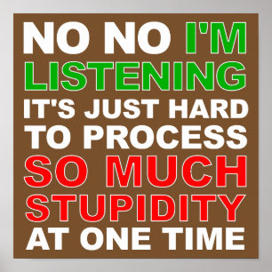 Processar Seu Sinal De Poster Engraçado De Estupid