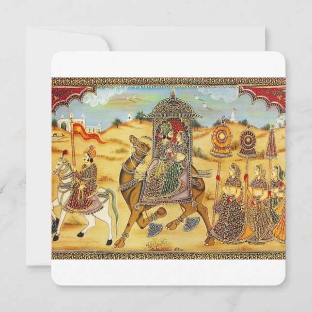 Procissão de casamento indígena em camelos (Frente)