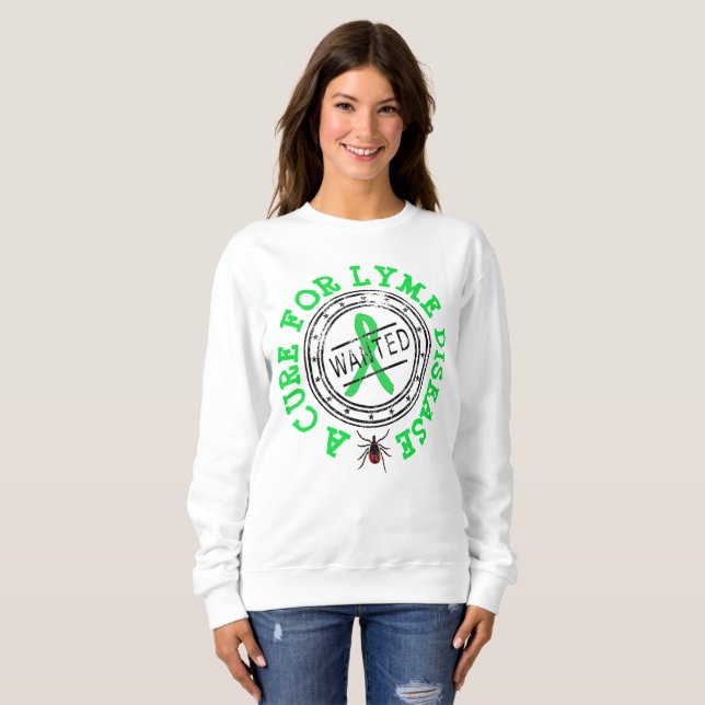 Procurado: Uma Camiseta da Pulga da Doença de Lyme (Frente Completa)