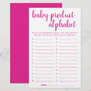 Produto ABC simples, cor-de-rosa quente Jogo de