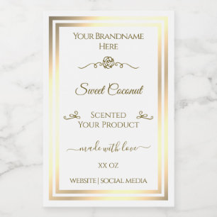 Produto branco clássico Etiqueta Dourada Frame Vin