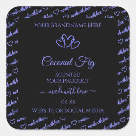 Produto Cloud Azul Negra Moderno Etiquetas de Prod