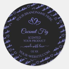 Produto Cloud Azul Negra Moderno Etiquetas de Prod