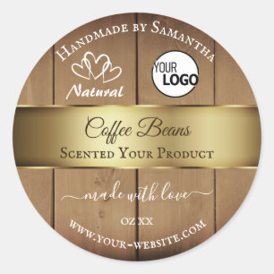 Produto de grão de madeira natural Etiquetas de pr