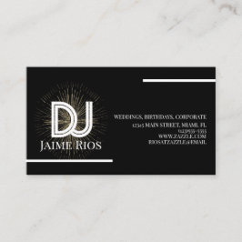 Produtor Musical Minimalista Cartão de Visita Blac