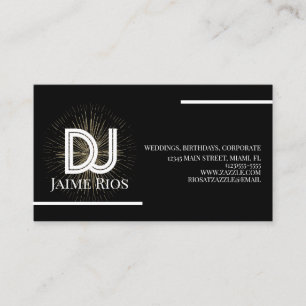 Produtor Musical Minimalista Cartão de Visita Blac